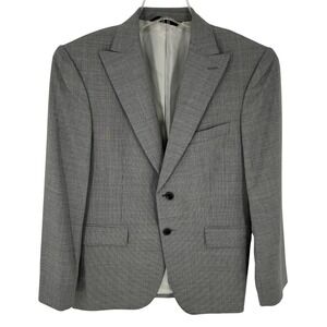 Banana Republic Mens 38R Gray Wool Blend Tricaldo Togna Super 110s Blazer